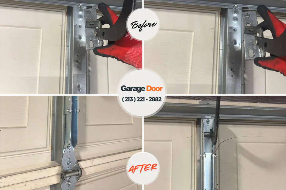 Before and after: garage door repair Marshallton, PA